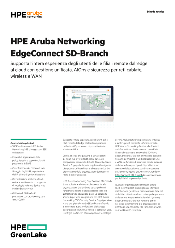 HPE Aruba Networking EdgeConnect SD-Branch thumbnail