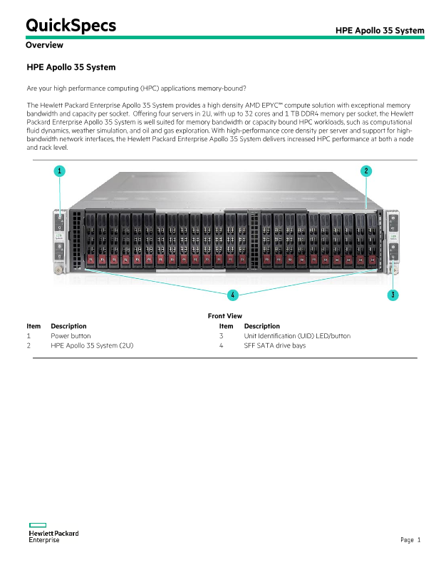 HPE Apollo 35 System thumbnail