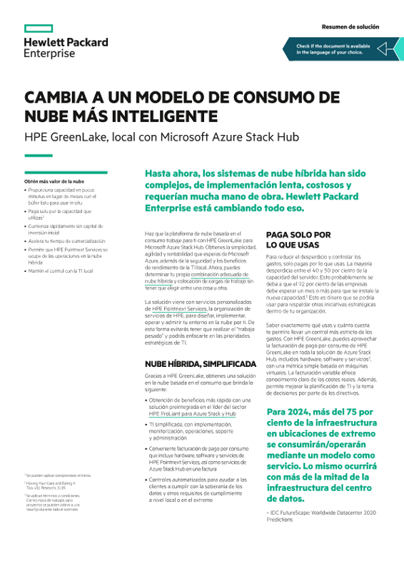 Resumen de solución “Cambia a un modelo de consumo de nube más inteligente” thumbnail