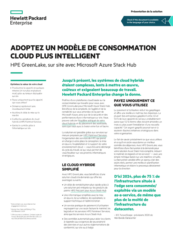 Présentation de la solution Adopter un modèle de consommation cloud plus intelligent thumbnail