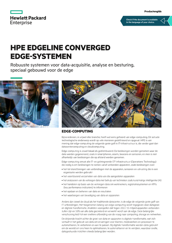 Productengids van HPE Edgeline Converged Edge-systemen thumbnail