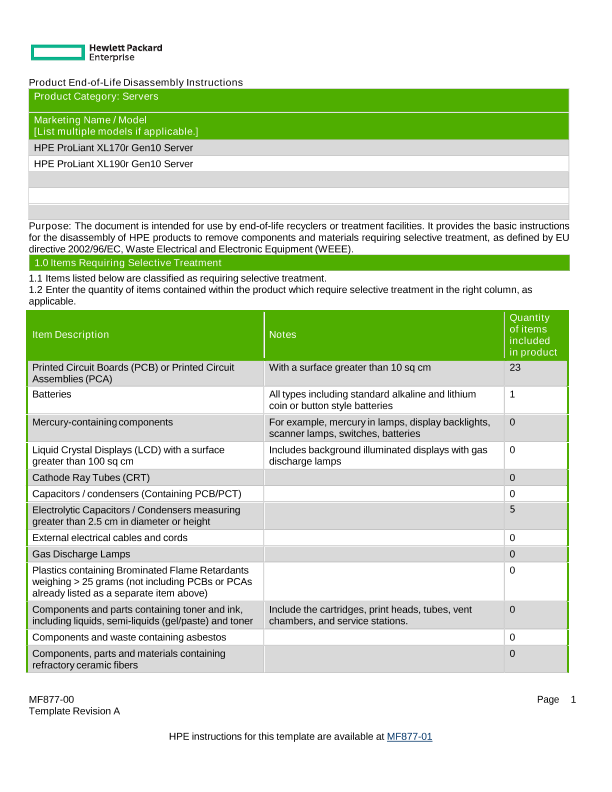 HPE ProLiant XL170r-XL190r Gen10 Server thumbnail