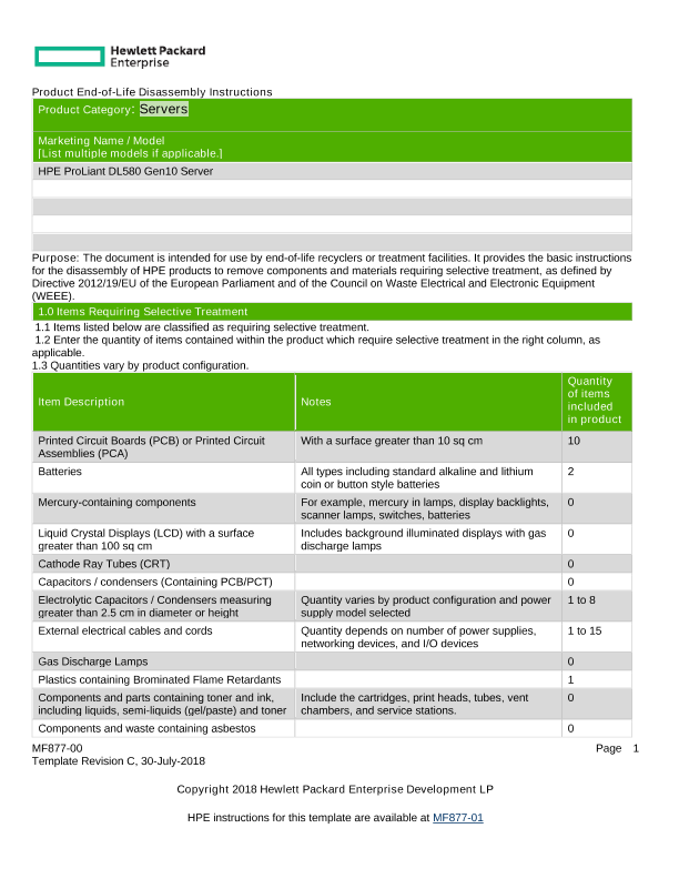 HPE ProLiant DL580 Gen10 Server thumbnail