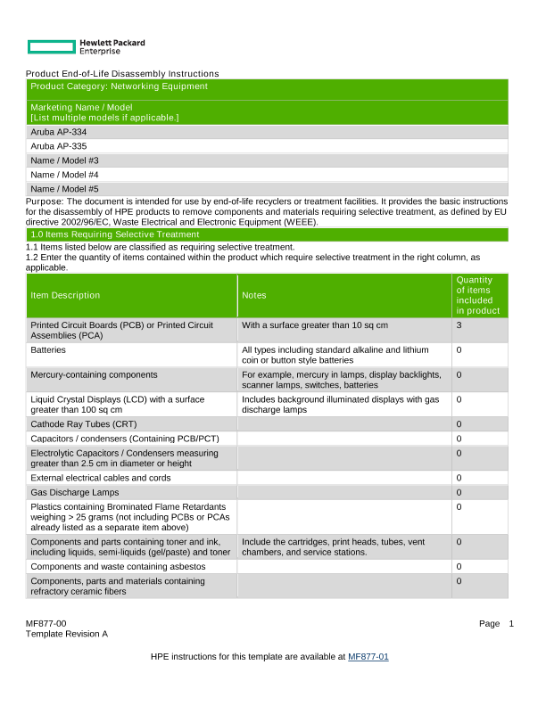 HPE Aruba Networking AP-334 Dual 4x4:4 11ac 2.5GbE AP, HPE Aruba Networking AP-335 Dual 4x4:4 11ac 2.5GbE AP thumbnail