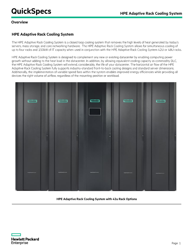 HPE Adaptive Rack Cooling System thumbnail