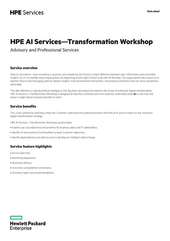 HPE AI Services—Transformation Workshop thumbnail