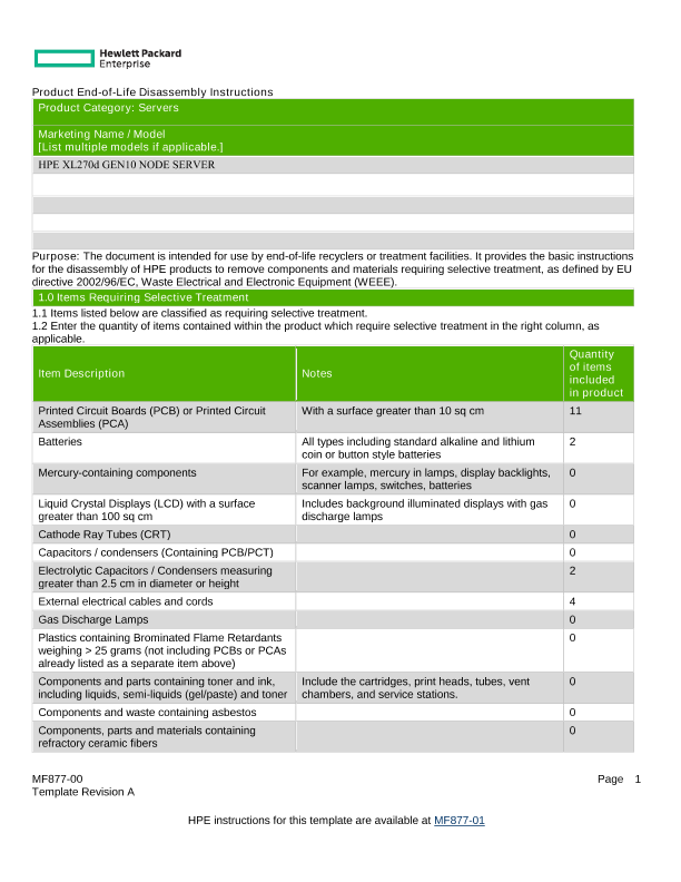 HPE XL270d Gen10 Node Server thumbnail