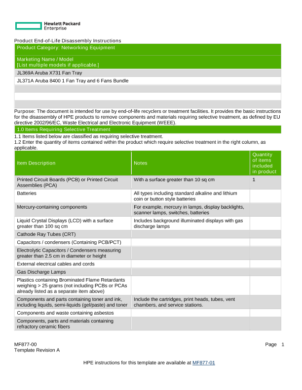 HPE Aruba Networking X731 Fan Tray thumbnail