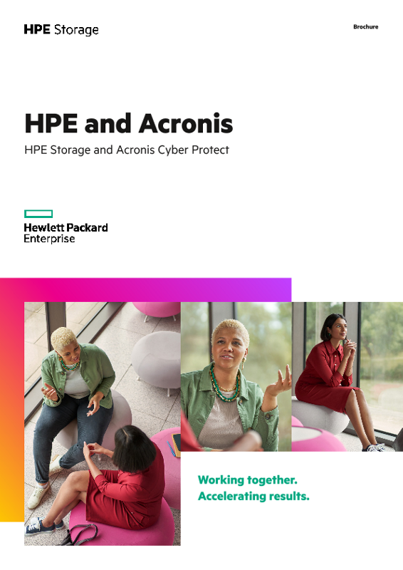 HPE and Acronis – HPE Storage and Acronis Cyber Protect brochure thumbnail