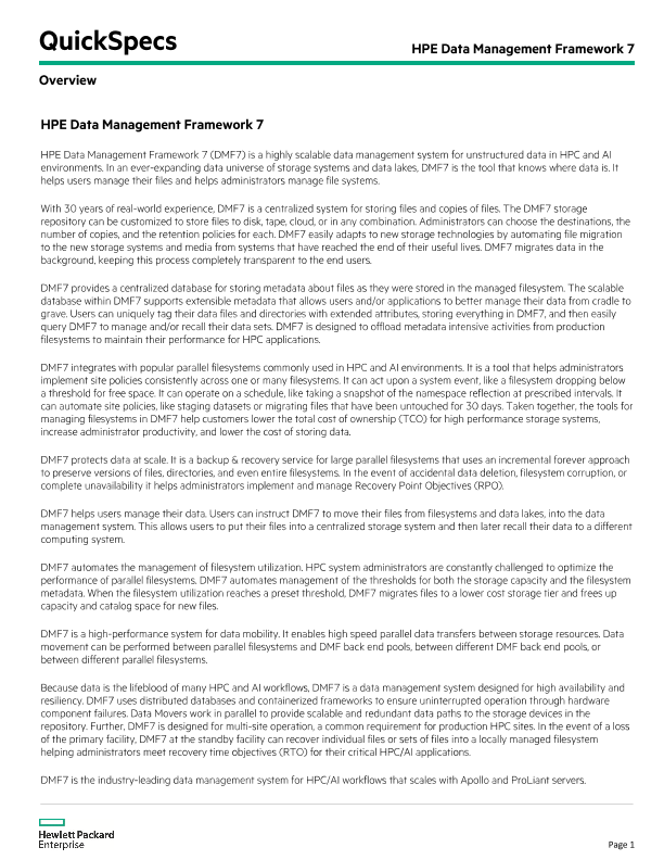 HPE Data Management Framework 7 thumbnail