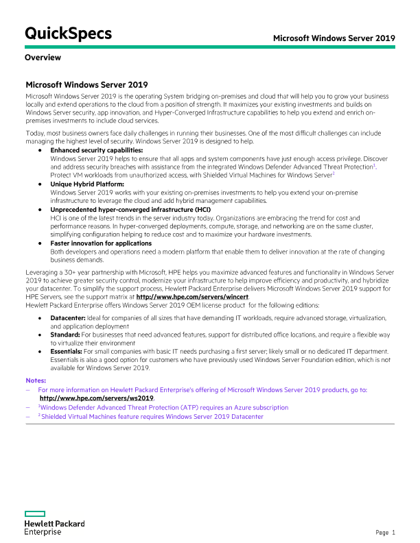 Microsoft Windows Server 2019 thumbnail