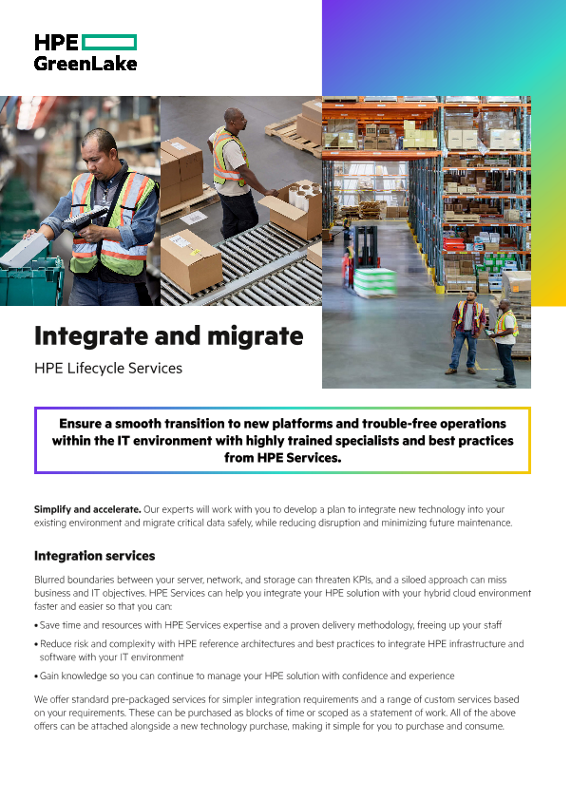 Integrate and migrate – HPE Lifecycle Services thumbnail
