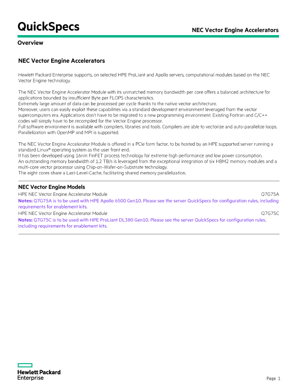 NEC Vector Engine Accelerators thumbnail