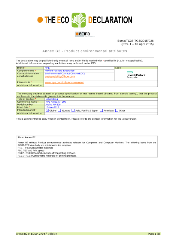 HPE Aruba Networking AP-305 thumbnail