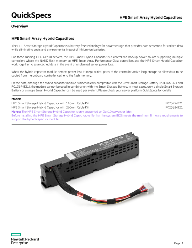 HPE Smart Array Hybrid Capacitors thumbnail