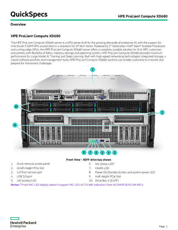 HPE ProLiant Compute XD680 thumbnail