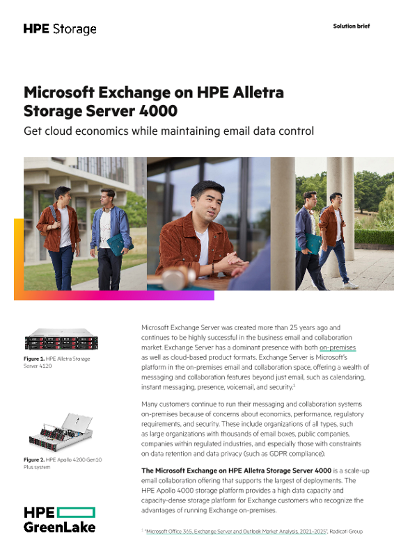 Microsoft Exchange on HPE Apollo 4000 Storage solution brief thumbnail