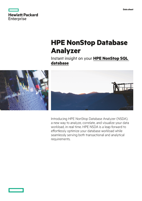 HPE NonStop Database Analyzer data sheet thumbnail