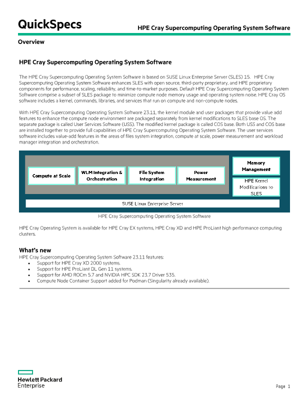 HPE Cray Operating System thumbnail