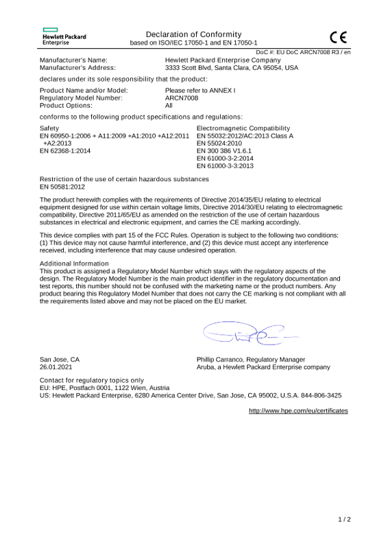HPE Aruba Networking 7000 Series Mobility Access Point Controller #EUDoC ARCN7008 thumbnail