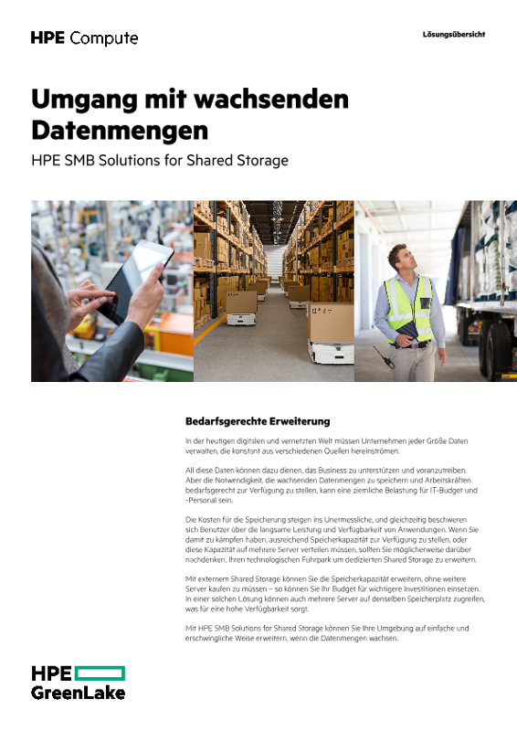 Umgang mit wachsenden Datenmengen – HPE SMB Solutions for Shared Storage thumbnail