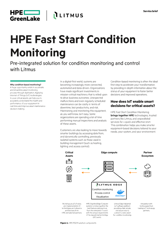 HPE Fast Start Condition Monitoring service brief thumbnail