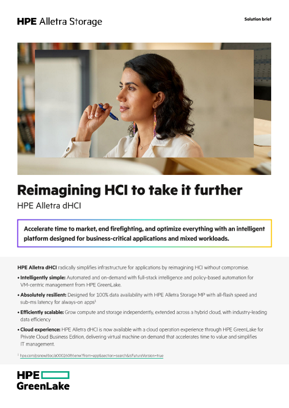 Reimagining HCI to take it further – HPE Alletra dHCI thumbnail