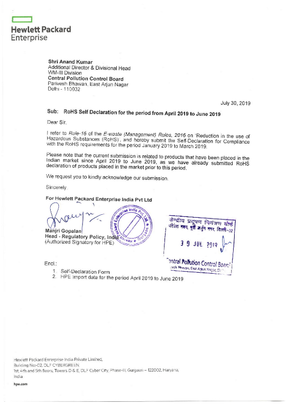 India RoHS Declaration (Apr19 to Jun19) thumbnail