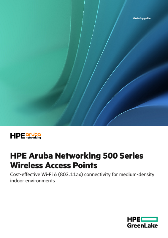 HPE Aruba Networking 500 Series Wireless Access Points thumbnail