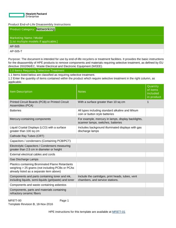 Aruba AP-505 Unified AP