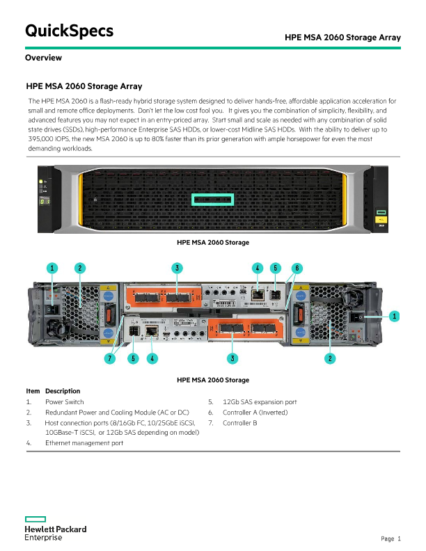 HPE MSA 2060 Storage Array thumbnail