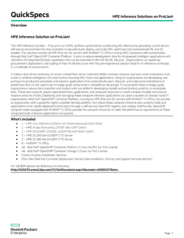 HPE Inference Solutions on ProLiant thumbnail