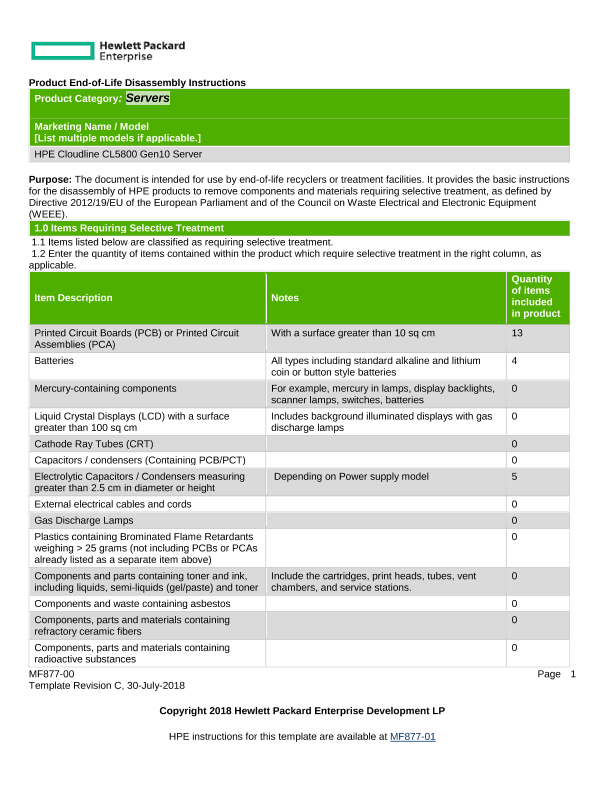 HPE Cloudline CL5800 Gen10 Server thumbnail