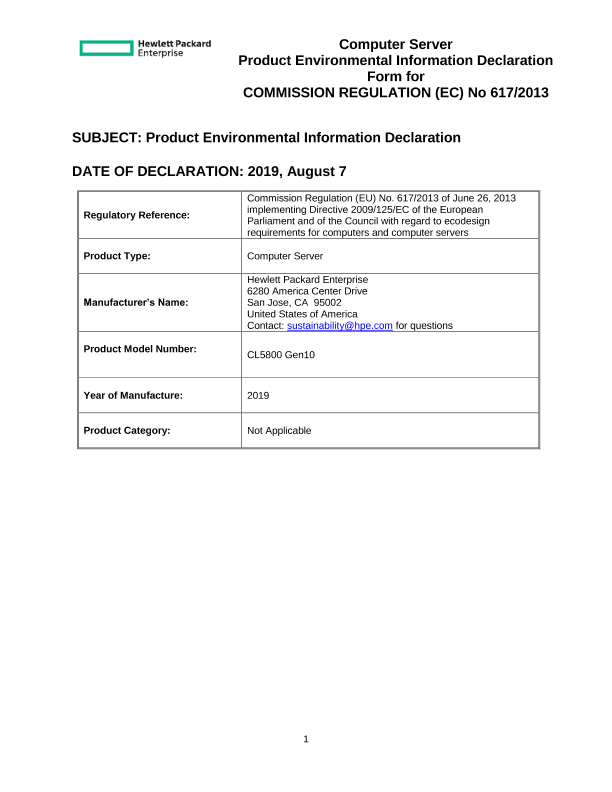 HPE Cloudline CL5800 Gen10 Server thumbnail