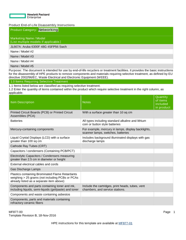 HPE Aruba Networking 6300F JL667A Switch thumbnail