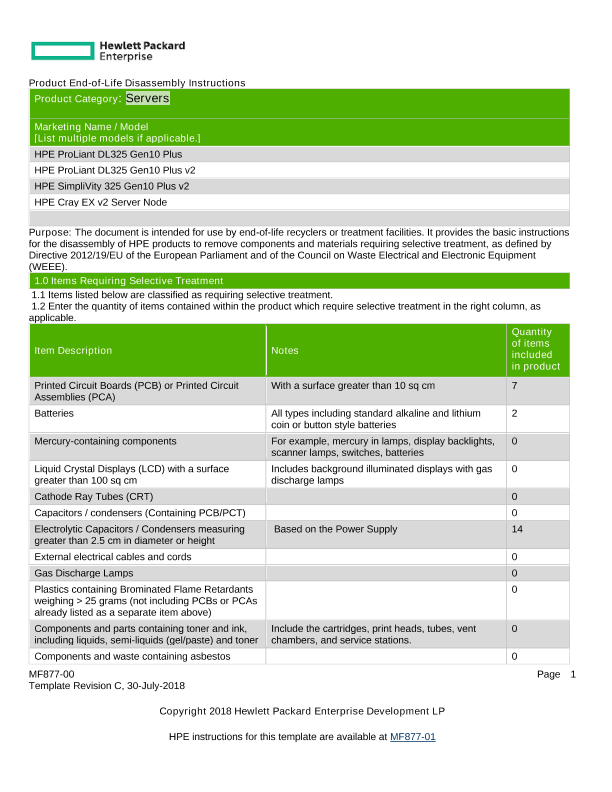 HPE ProLiant DL325 Gen10 Plus_DL325 Gen10 Plus v2_SimpliVity 325 Gen10 Plus v2_HPE Cray EX v2 thumbnail