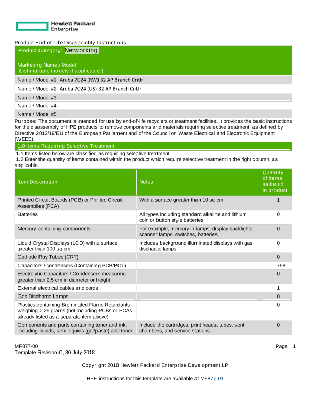 HPE Aruba Networking 7024 Controller thumbnail