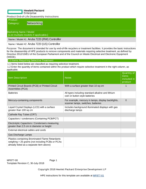 HPE Aruba Networking 7220 Controller thumbnail