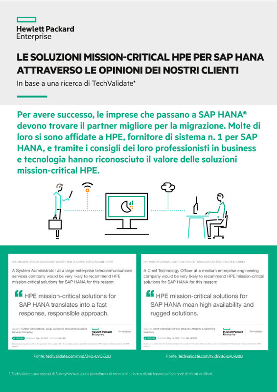 Le soluzioni mission-critical HPE per SAP HANA attraverso le opinioni dei clienti - Infografica thumbnail