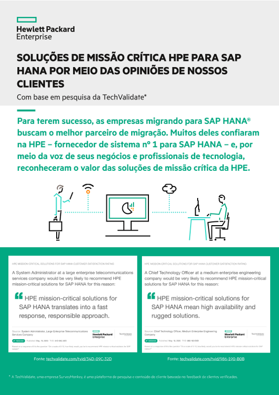 Infográficos: Soluções de missão crítica HPE para SAP HANA por meio das opiniões de nossos clientes thumbnail