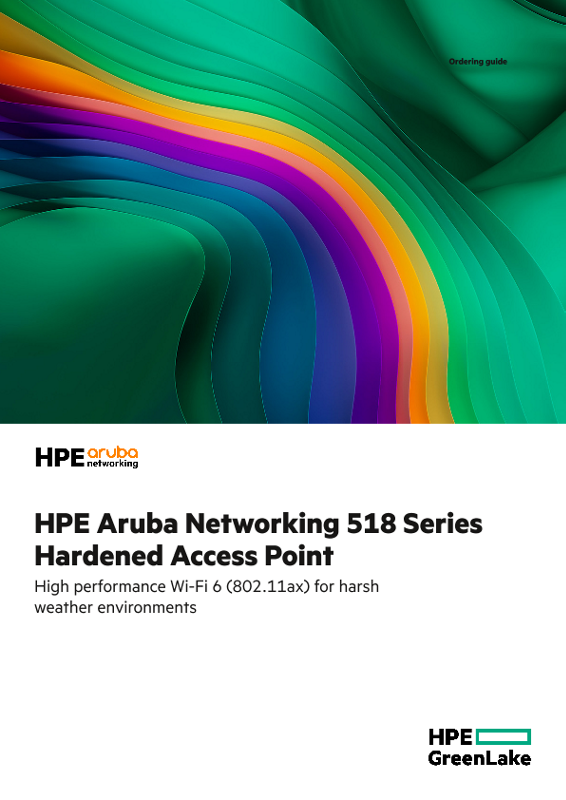 HPE Aruba Networking 518 Series Hardened Access Point thumbnail