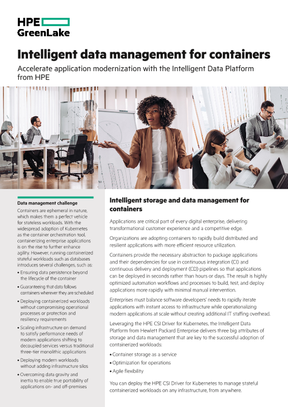 Intelligent data management for containers thumbnail