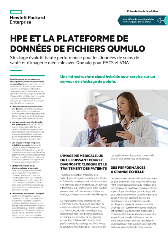 Présentation de la solution : HPE et la plateforme de données de fichiers Qumulo thumbnail