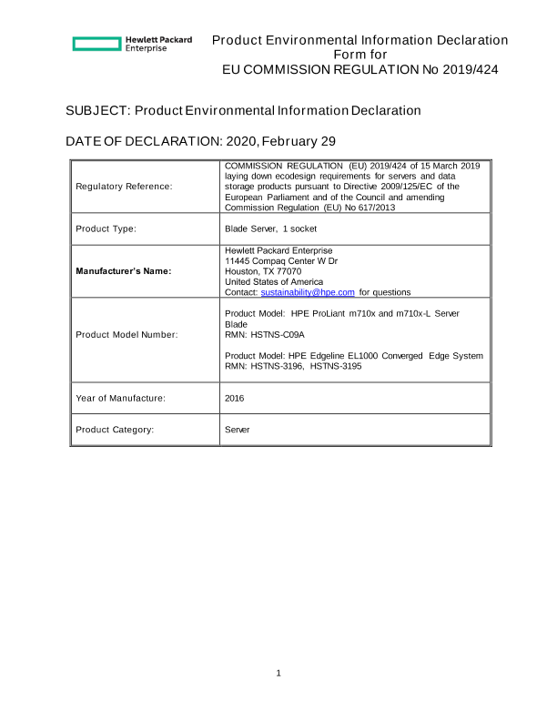 HPE ProLiant m710x and m710x-L Server Blade thumbnail