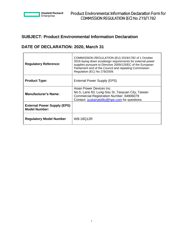 HPE ErP Lot 7 Info Declaration Template rev2 WB-18Q12R thumbnail