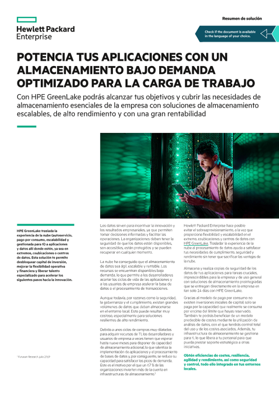 Resumen de la solución: Potencia tus aplicaciones con una solución de almacenamiento bajo demanda optimizada para cargas de trabajo thumbnail