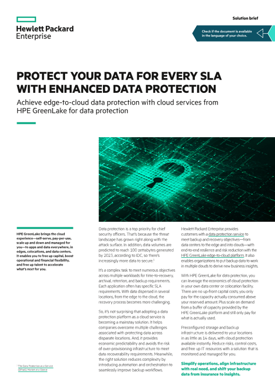 Protect your data for every SLA with enhanced data protection solution brief thumbnail