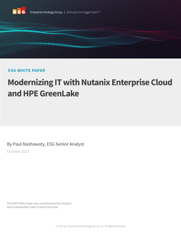 Modernizing IT with Nutanix Enterprise Cloud and HPE GreenLake thumbnail