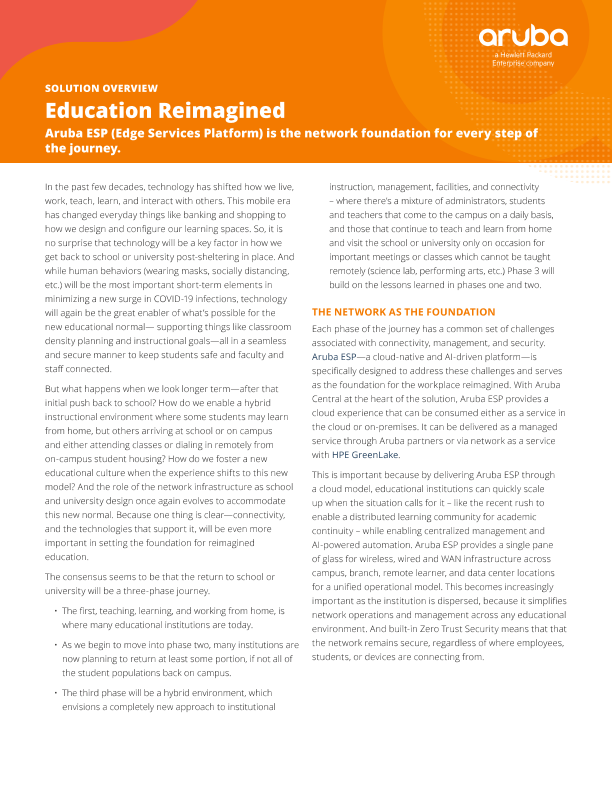 Education Reimagined Solution Overview thumbnail