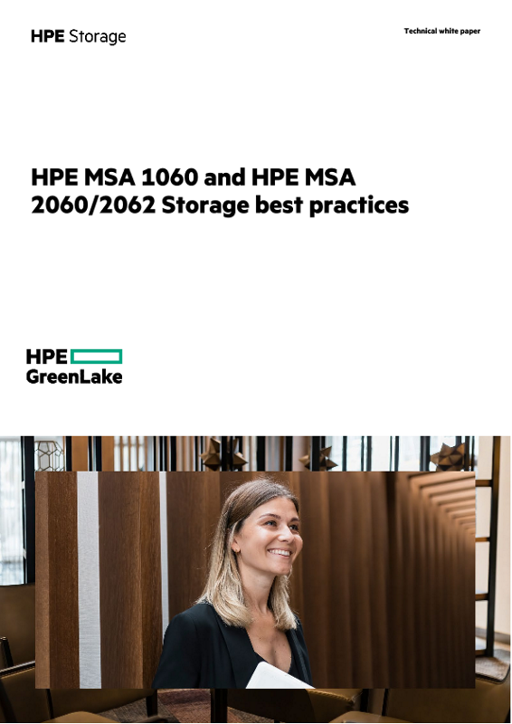 HPE MSA 1060 and HPE MSA 2060/2062 Storage best practices thumbnail
